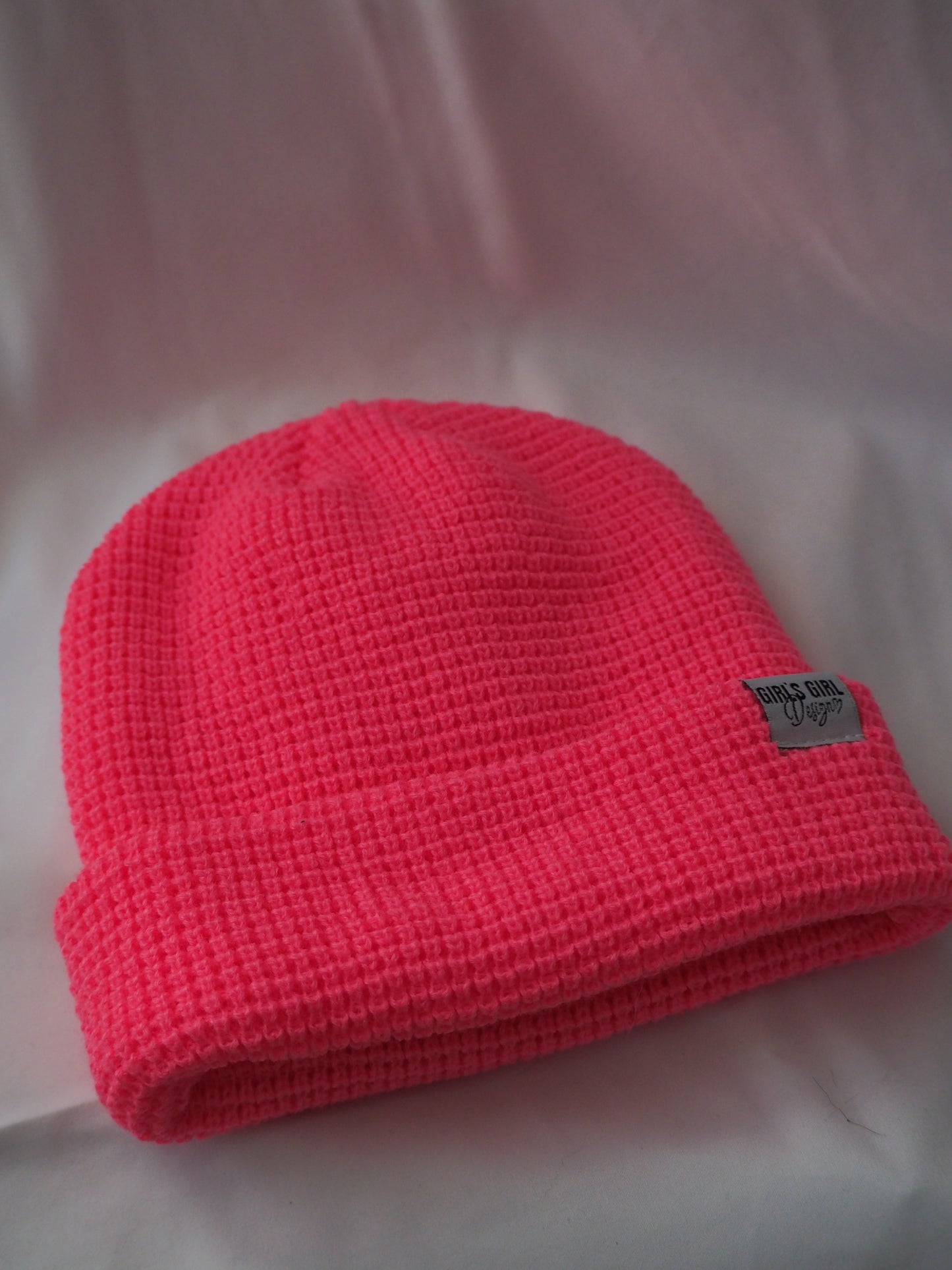 Tuque gaufré - Rose néon