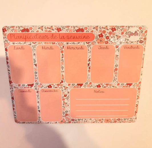 Planificateur effaçable & aimanté- Bloom Week Board
