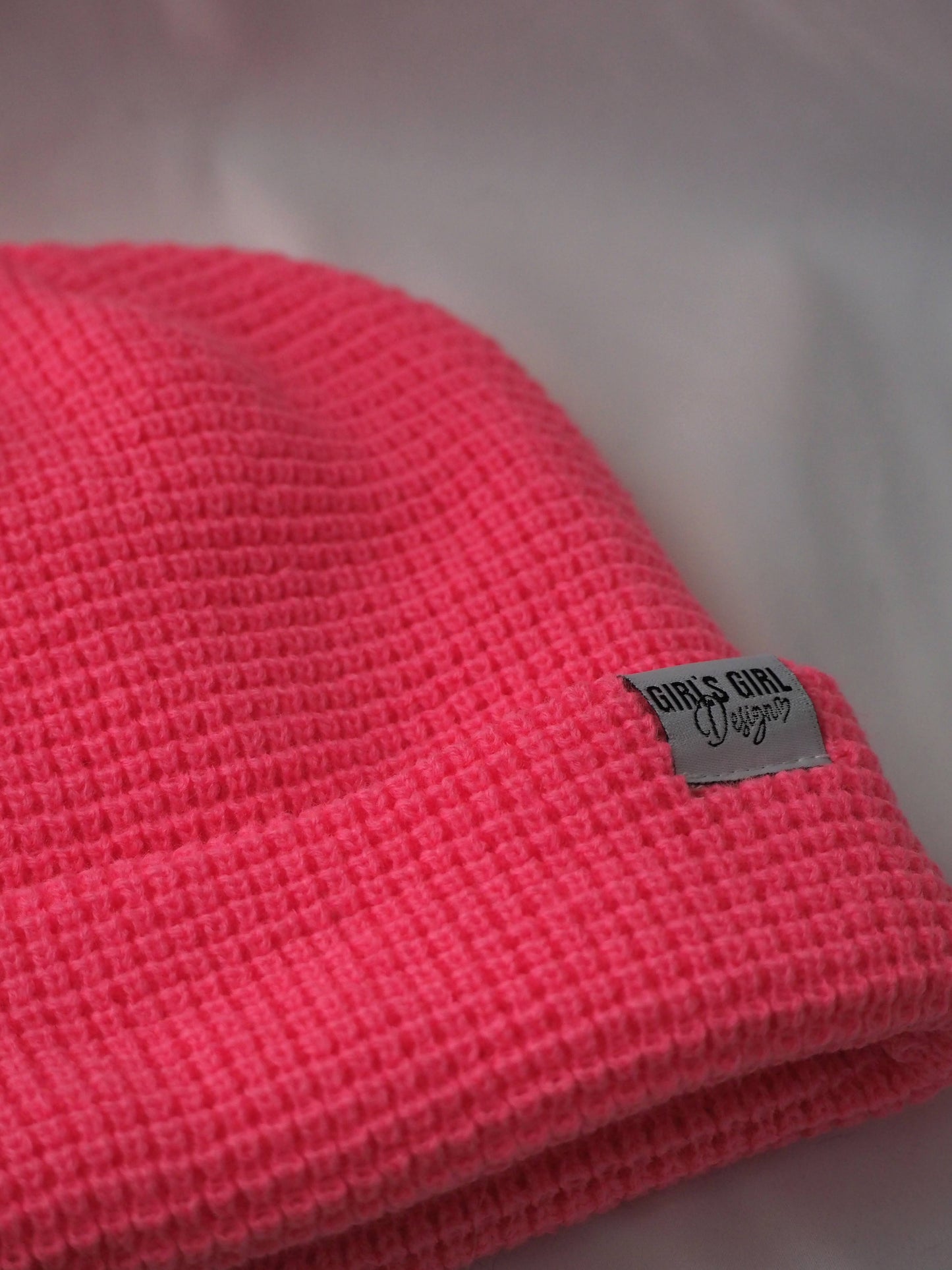 Tuque gaufré - Rose néon