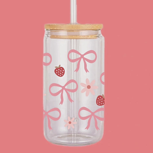 Verre - fraises & boucle