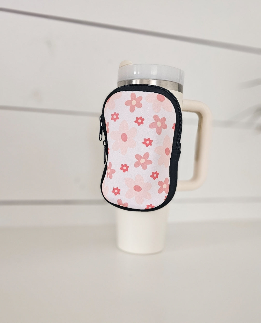 Tumbler bag - pink daisy