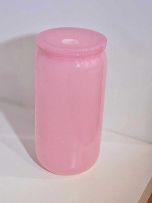 Verre - Beer can plastique rose