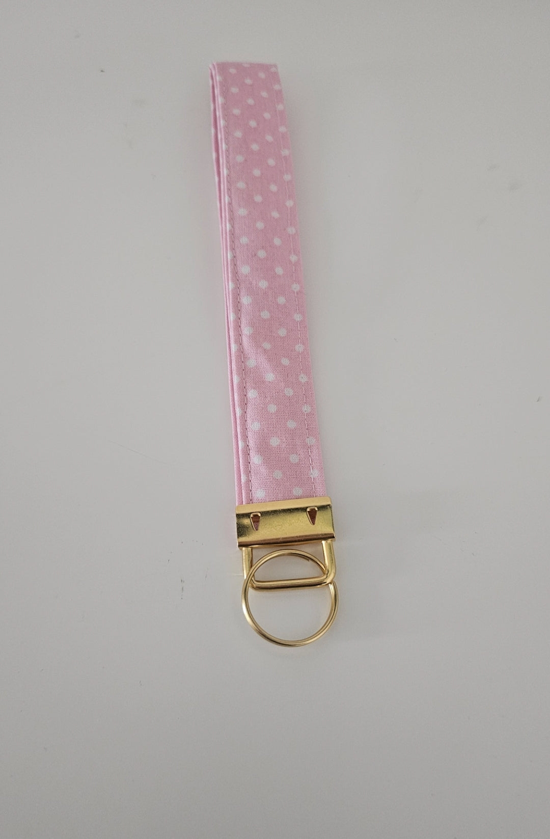 Lanière porte-clé - rose et blanc